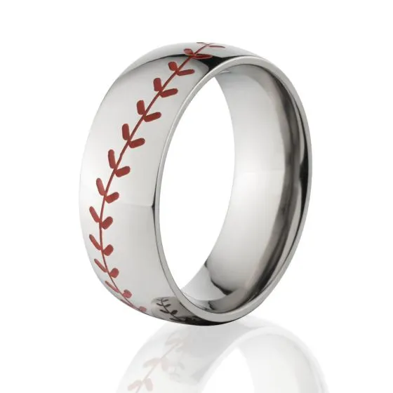 Titanium Baseball Ring - Men's Rings