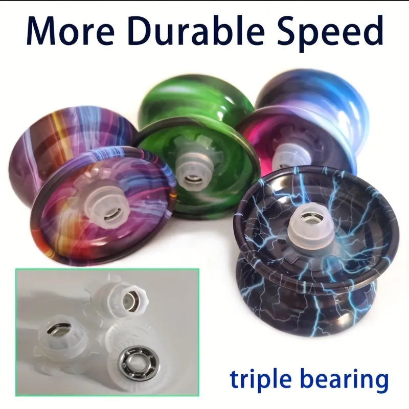 Upgrade to Dazzling Metal Yoyo Ball with Triple Bearings