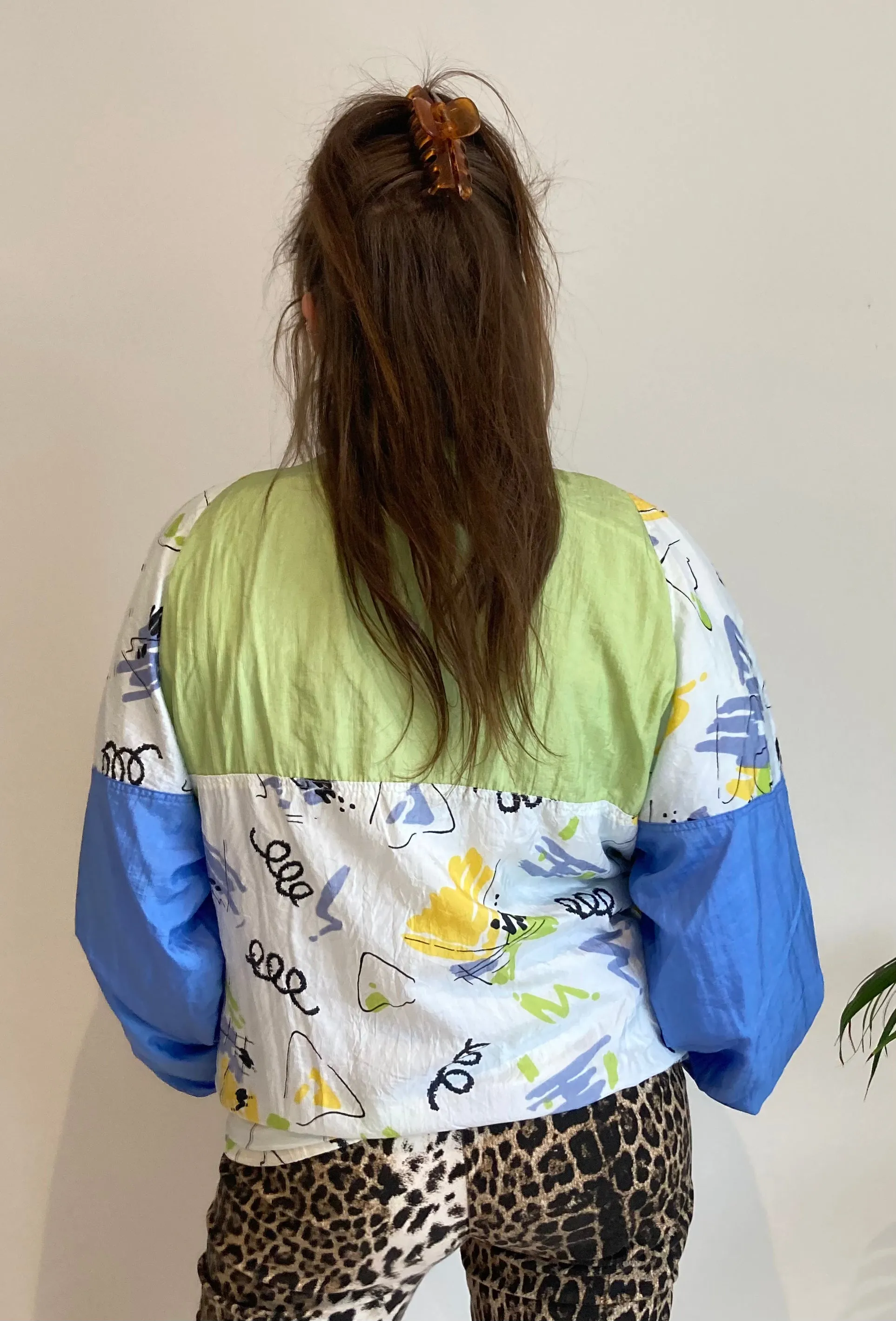 Vintage Printed Shell Jacket (S-M)