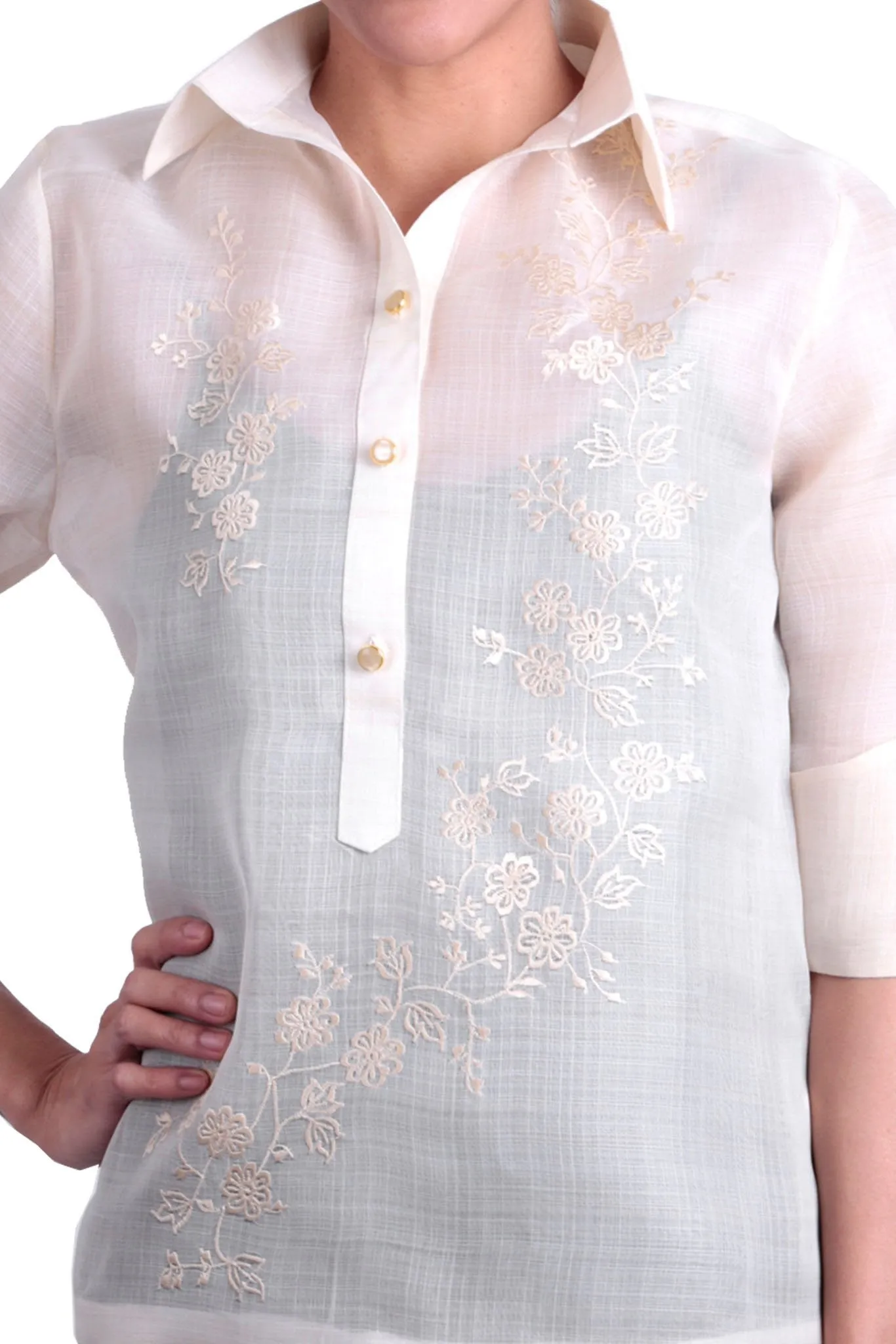 WC01 - MADE-TO-ORDER - Women's Barong Tagalog Cocoon - Filipiniana