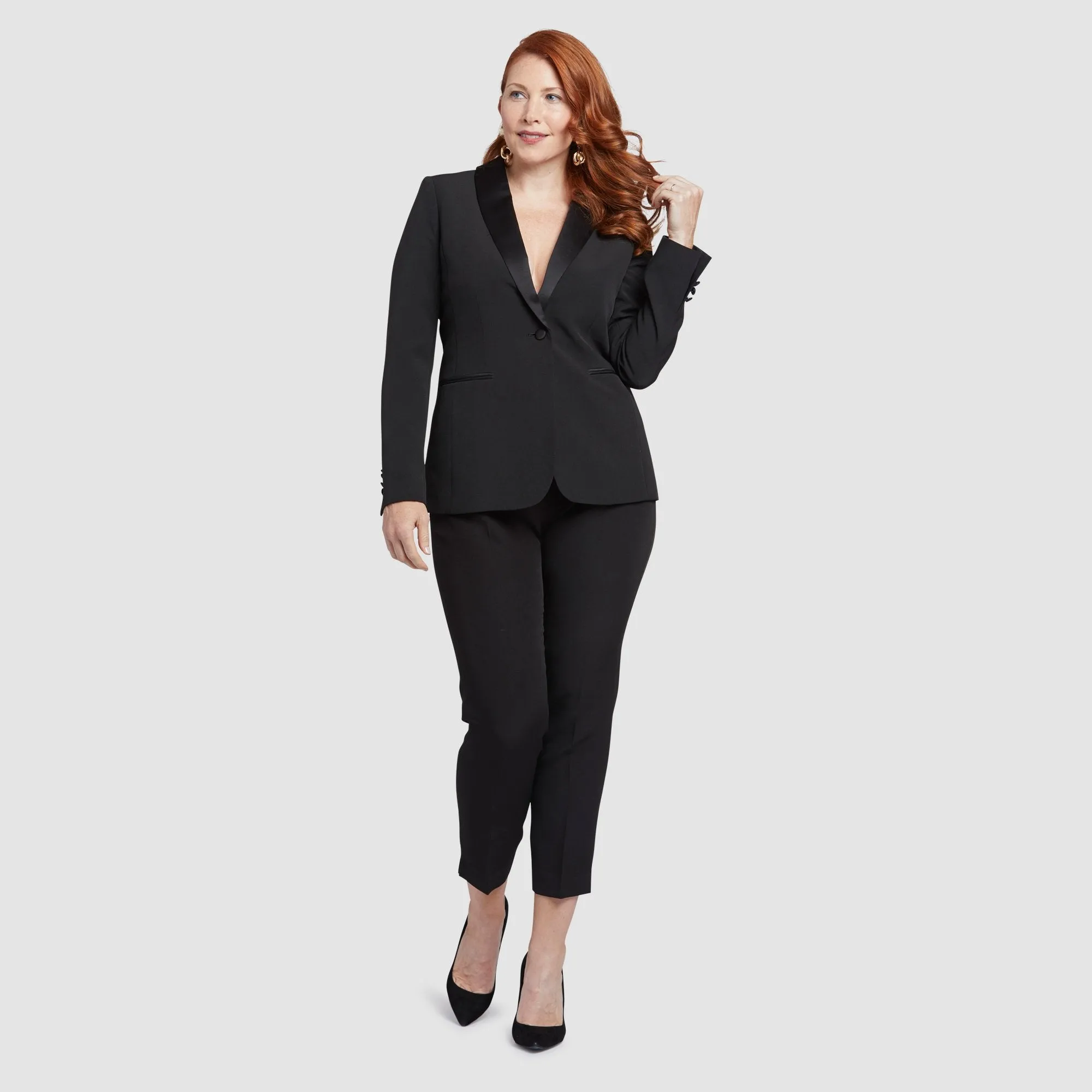 Women's Black Tuxedo Pants