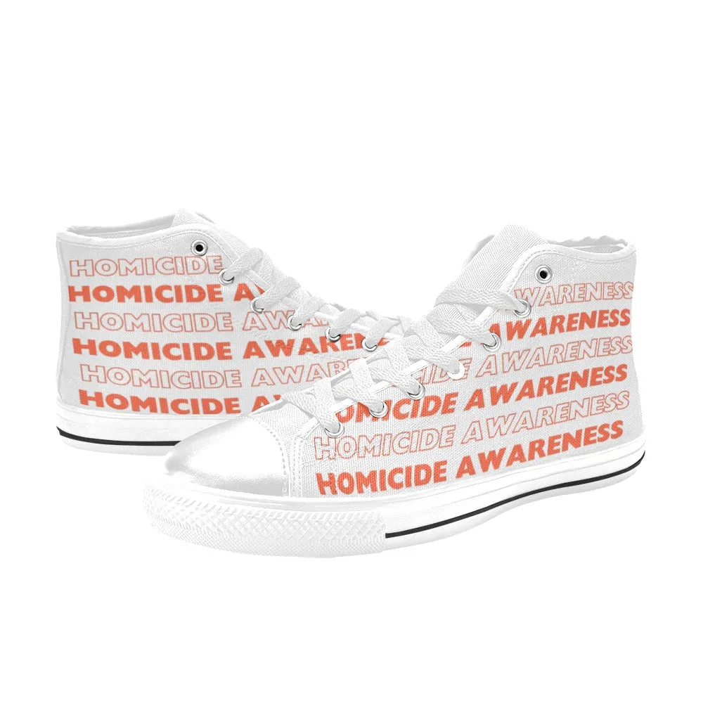 Women's Homicide Awareness High Top Canvas shoes