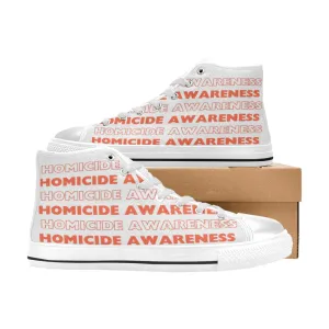 Women's Homicide Awareness High Top Canvas shoes