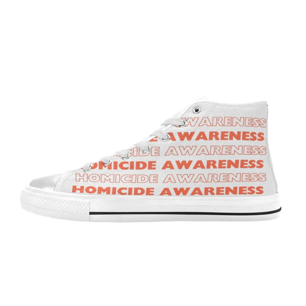 Women's Homicide Awareness High Top Canvas shoes