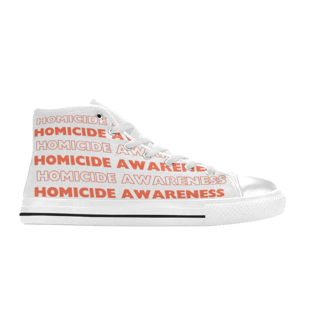 Women's Homicide Awareness High Top Canvas shoes