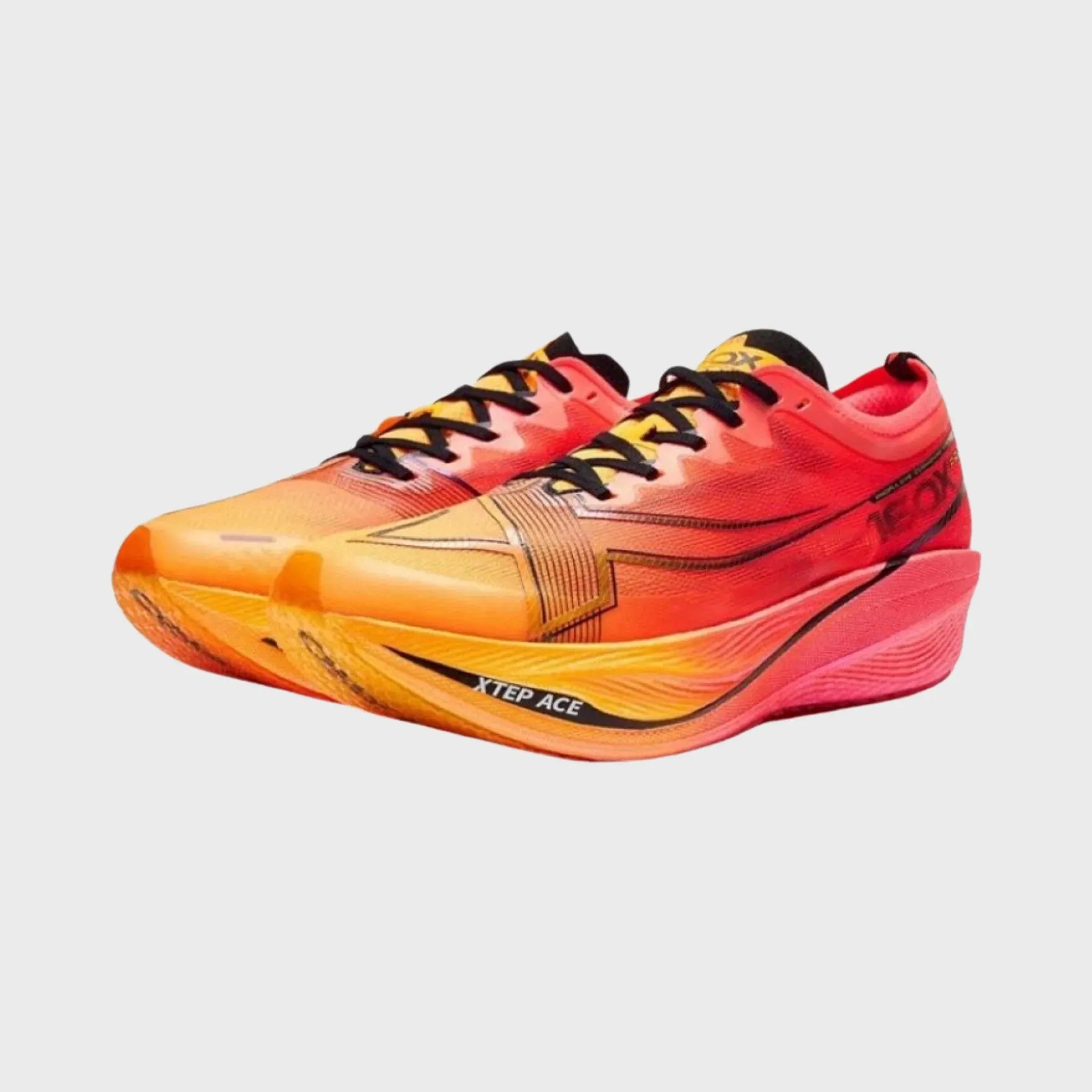 Xtep Men's 160X 5.0 Pro - Fluorescent Apricot Orange/Laser Red